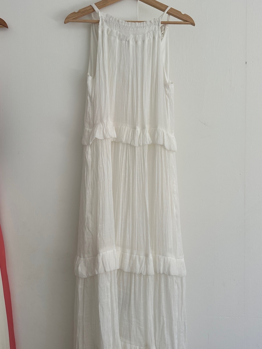 White Maxi Dress with Ruffle Tiers